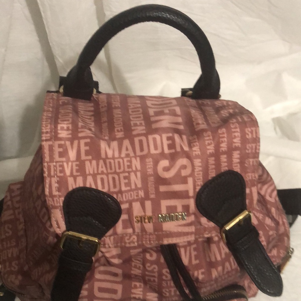 Steve Madden Pink Logo Backpack - Picture 3 of 8
